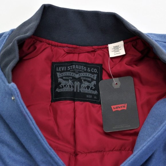 New Levi's Varsity Bomber Jacket Men's Size XL - Picture 4 of 16